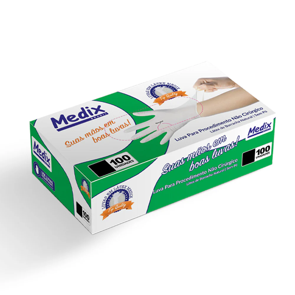 [513] Luva Latex P sem pó Medix