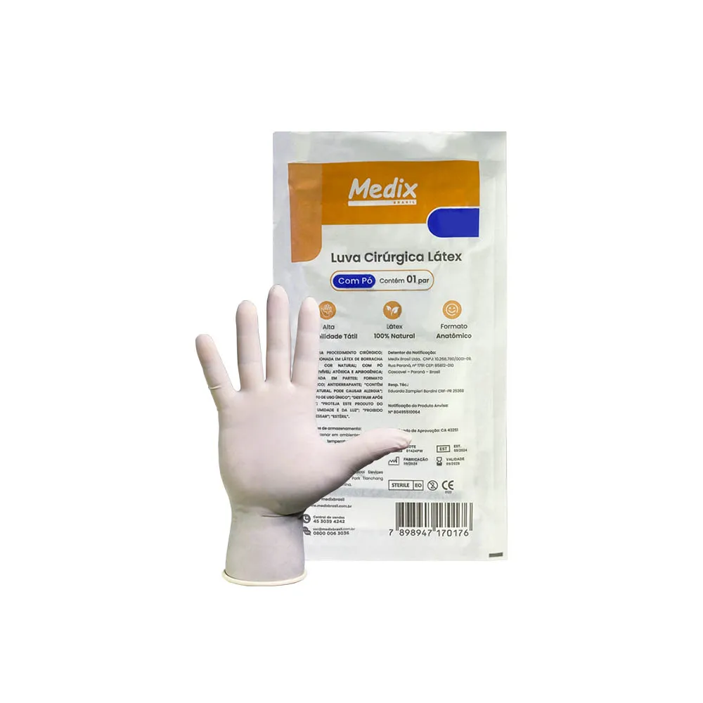Luva Cirugica Latex 5 un (6.5)
