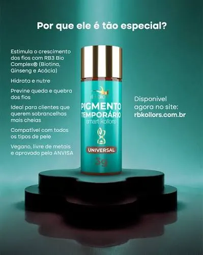 UNIVERSAL 3ML TEMPORÁRIO - PIGMENTO RB KOLLORS