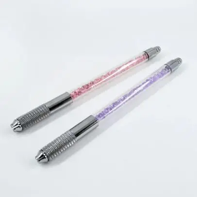 [427] CANETA TEBORI CRISTAL - (COR ROSA)