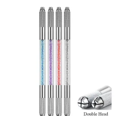 [429] CANETA TEBORI GLITER (VERMELHO) - DOUBLE HEAD