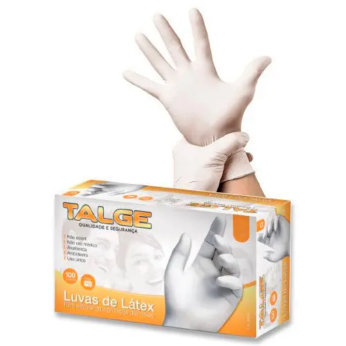[144] LUVA LATEX COM PÓ TALGE G
