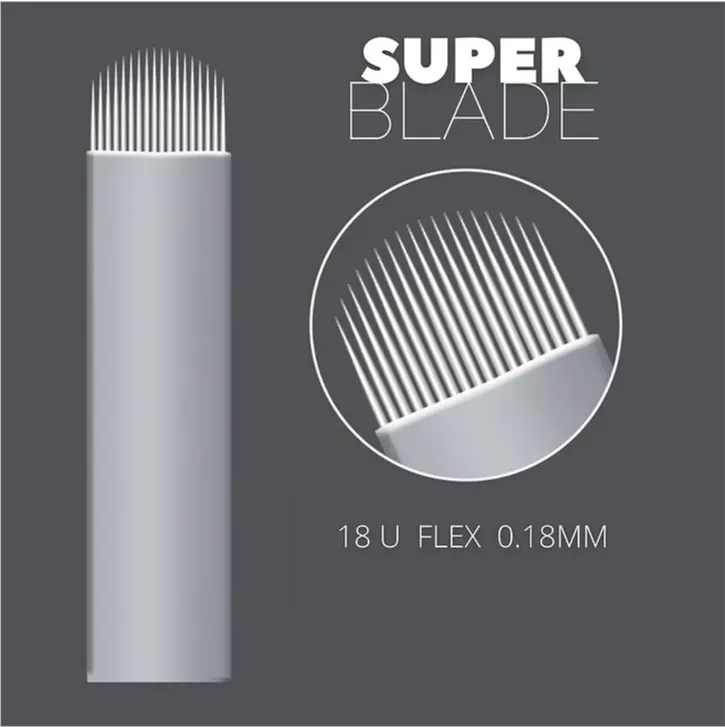 [464] Super Blade 18U Flex 0,18 MM - Lâmina Lovbeauty - 10 Un.