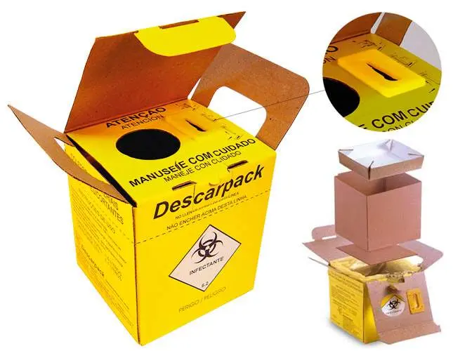 [225] CAIXA COLETORA DE AGULHAS DESCARPACK 1,5 LITROS