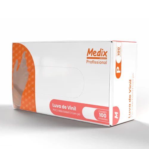 [189] LUVA MEDIX VINIL M