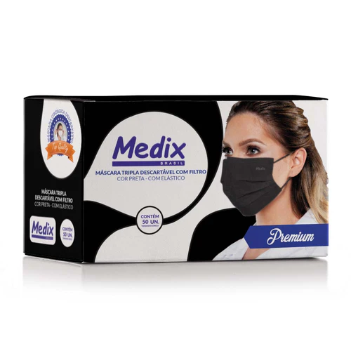 [191] MASCARA MEDIX TRIPLA C/ELAST PRETA 50UN